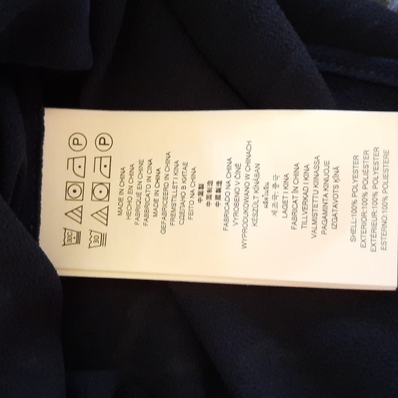 🔥🔥🔥SALE🔥🔥🔥NWOT Michael Kors Paisley Blue Gold Chain Dress - Picture 3 of 5